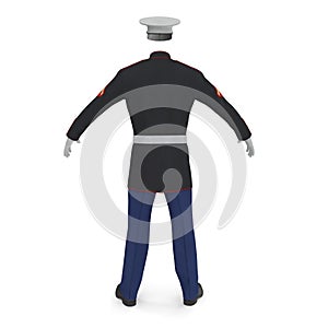 US Marine Corps Parade Uniform model Isolated on White Background 3D Illustration