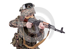 US MARINES with kalashnikov assault rifle