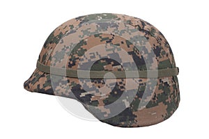 Us marines kevlar helmet with camouflage cover