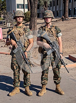 US Marines Standing Guard