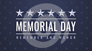 US Memorial Day - Remember and Honor flyer