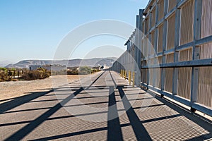 US-Mexico Border Wall Between San Diego and Tijuana