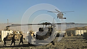 US military helicopter landing