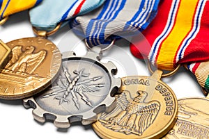 US Military Medals Close Up