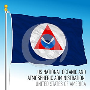 US National Oceanic and Atmospheric Administration flag, NOAA, USA photo