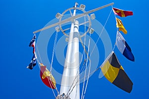 US Navy Memorial Mast and Signal Flags