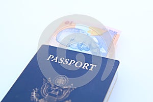 US Passport with Romanian Leu