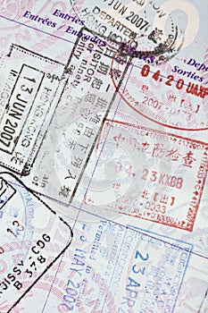 US Passport Visa Stamps