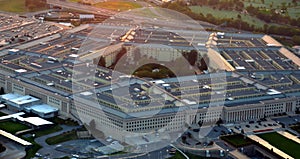 US Pentagon at sunset photo