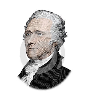 US President Alexander Hamilton Portrait