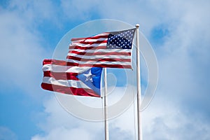 US and Puerto Rico Flags