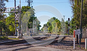 US railway crossing