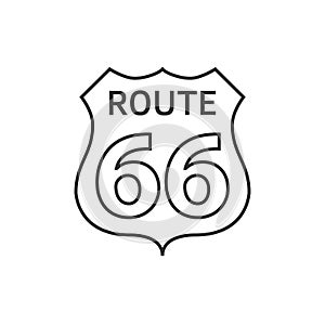 US route 66 sign.