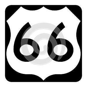 US route 66 sign