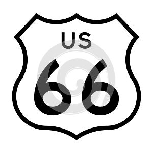 US route 66 sign