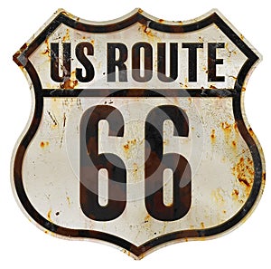 US Route 66 Sign Grunge Vintage