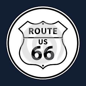 us route 66. Vector illustration decorative design