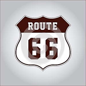 US route 66. Vector illustration decorative design