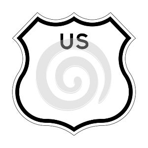 US route blank sign