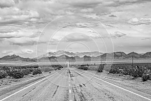 US Route 66 in Mojave Desert, CA