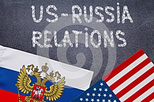 US - Russia relations on the chalk board