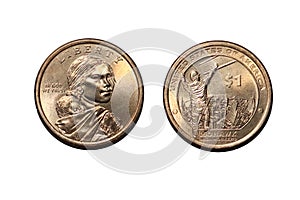 US Sacagawea dollar coin. photo