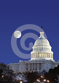 US senate and full moon photo