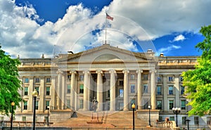 US Treasury Department building in Washington, DC photo