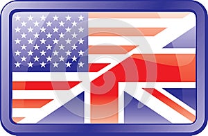 Nám a velká británie vlajka ikona. angličtina 