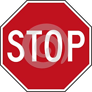 US United States Stop Sign