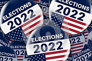 US, USA, american election, voting sign. 2022 midterm election.