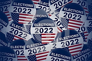 US, USA, american election, voting sign. 2022 midterm election.