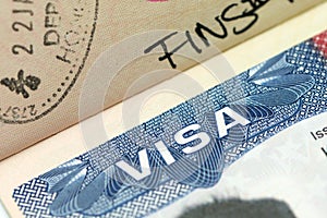 US visa in passport