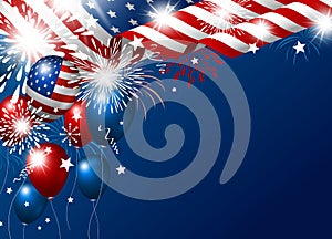 USA 4th july happy independence day design