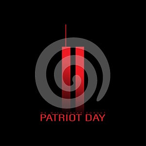 USA 911 Patriot Day. Minimal Design