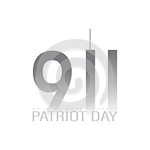 USA 911 Patriot Day. Minimal Design