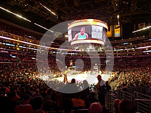 USA America California Los Angeles Staples Center Basketball Court Indoor Arena Live Convention Event LA Sports Arena Auditorium