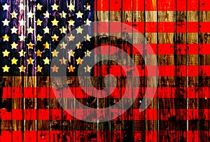 USA,America,United flag symbol national country background patriotic textile europe german Wooden fence Heart