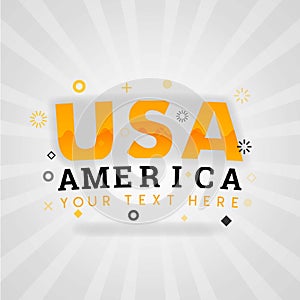 USA America writing logo for easy american`s cheap recipes