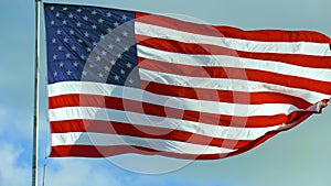 USA American Flag Waving - SLOW MOTION, 4K video
