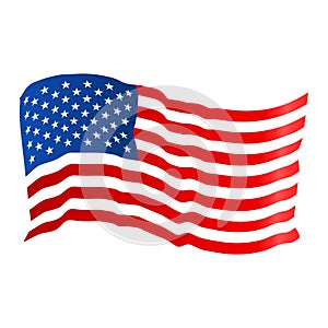 USA American waving Flag. National symbol of country