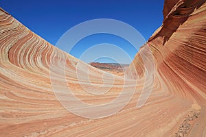 USA, Arizona/Coyote Buttes: Entrance to the The Wave