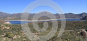 USA, Arizona: Desert Landscape with Bartlett Lake photo