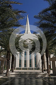 USA, Arizona/Gilbert: New Mormon Temple - Oasis in the Desert
