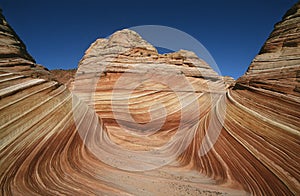 USA Arizona Paria Canyon-Vermilion Cliffs Wilderness The Wave sandstone rock formation photo