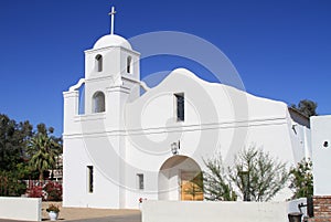 USA, Arizona/Scottsdale: Adobe Mission Church