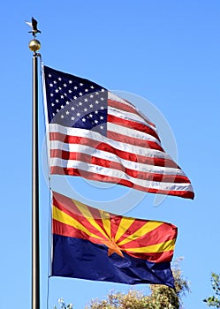 USA, Arizona: Two Flags