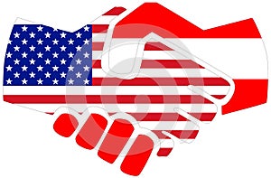 USA - Austria / Handshake