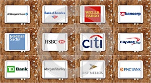 Usa banks brands and logos