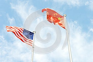 USA and China Superpower Flag